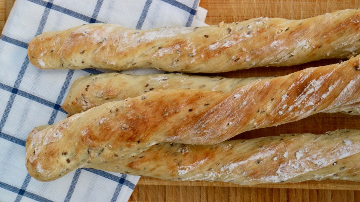 Flaxseed baguette