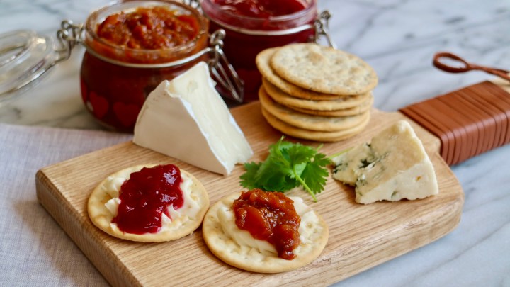Plum Jam with cinnamon and chilli &   Peach Chutney with cardamom and ginger