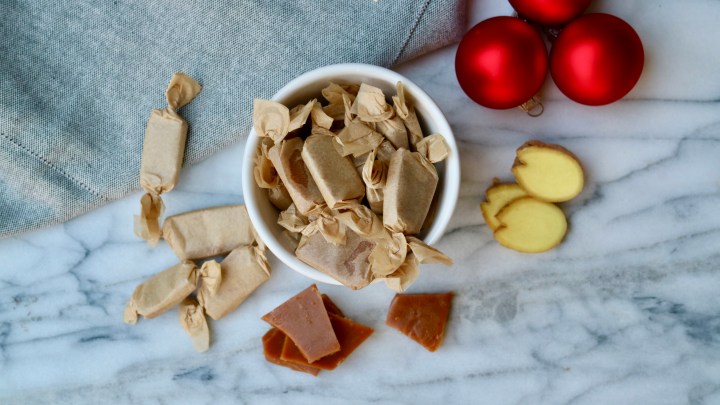 Christmas caramel with ginger